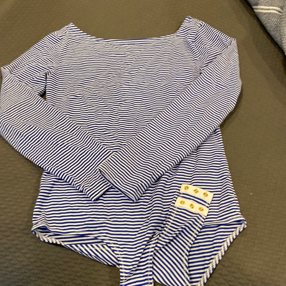 JCrew striped body suit